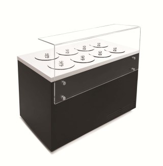 Witryna do lodów Pozetti na 8+6 tub 1310x700x1200 mm Resto Quality Pozetti DV 8