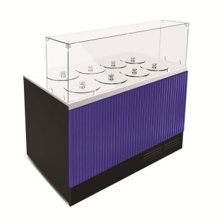 Witryna do lodów Pozetti na 8+6 tub 1310x700x1200 mm Resto Quality Pozetti DV 8