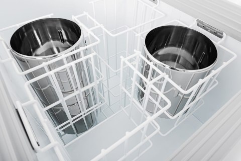 Konserwator do lodów Retro 4 tuby kuwety Pastel Blue Resto Quality GELATO POZETTI 4 PASTEL BLUE