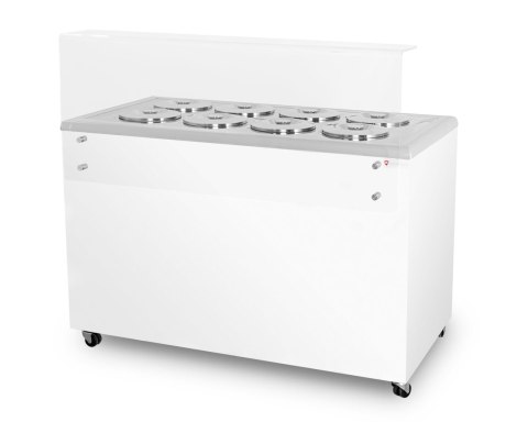 Konserwator do lodów Retro na 8 tub okrągłe kuwety Resto Quality GELATO POZETTI 8