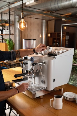 Ekspres kolbowy 1-grupowy Lollo biały gastronomiczny 1,8 kW Resto Quality Lollo 1GR White