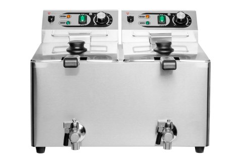 Frytownica elektryczna podwójna kran spustowy 2x 8 l 6 kW Resto Quality RQF8LV2