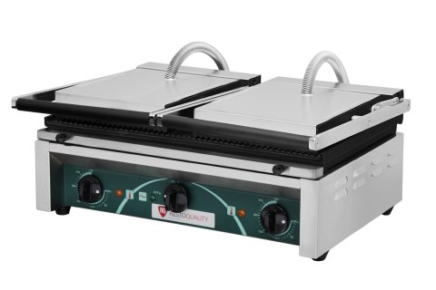 Grill elektryczny kontaktowy panini podwójny płyty ryflowane Resto Quality RN103-A