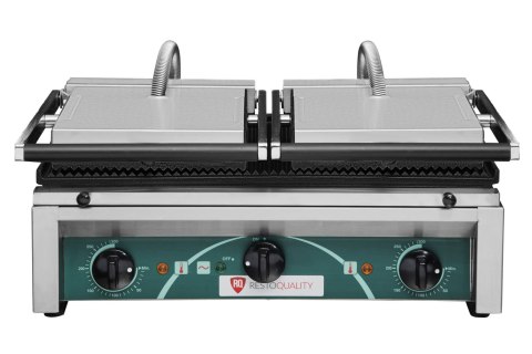 Grill elektryczny kontaktowy panini podwójny płyty ryflowane Resto Quality RN103-A