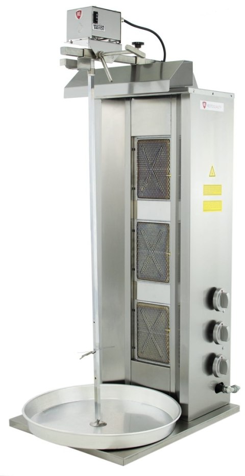 Opiekacz gazowy do kebaba 3 palniki wsad 40 kg Linia Budget Resto Quality RQ43033