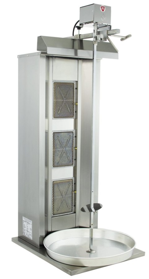 Opiekacz gazowy do kebaba 3 palniki wsad 40 kg Linia Budget Resto Quality RQ43033