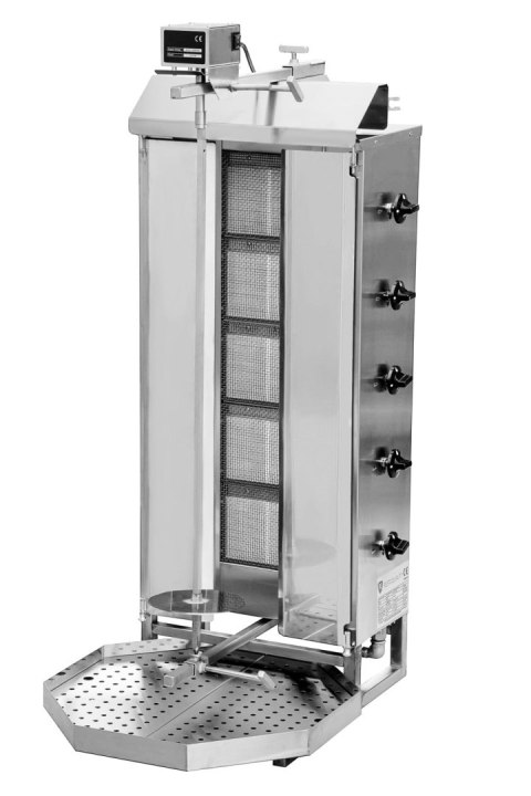 Opiekacz gazowy do kebaba 5 palników wsad 80 kg Resto Quality KLG222