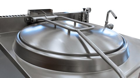 Kocioł warzelny gazowy grzanie pośrednie opcja mieszadła 14,5 kW 100 l Resto Quality RQLR-102G