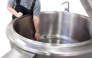 Kocioł warzelny gazowy ekran dotykowy opcja mieszadła 48 kW 500 l Resto Quality RQK-505GR