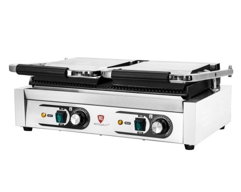 Kontakt grill podwójny płyty ryflowane 3,6 kW 230 V Resto Quality RQK813A