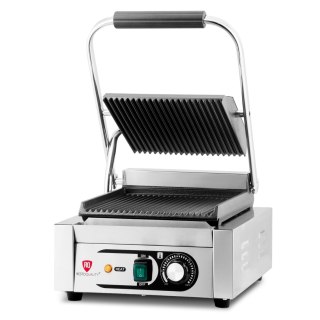 Kontakt grill pojedynczy płyty ryflowane gastronomiczny 1,8 kW Resto Quality RQK811A