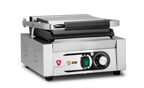 Kontakt grill pojedynczy płyty ryflowane gastronomiczny 1,8 kW Resto Quality RQK811A