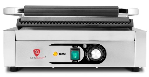 Kontakt grill pojedynczy płyty ryflowane gastronomiczny 2,2 kW Resto Quality RQK812A