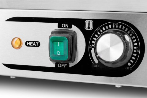 Kontakt grill pojedynczy płyty ryflowane gastronomiczny 2,2 kW Resto Quality RQK812A