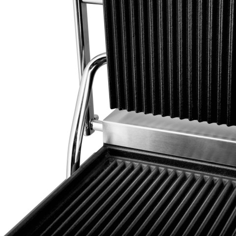 Kontakt grill pojedynczy płyty ryflowane gastronomiczny 2,2 kW Resto Quality RQK812A