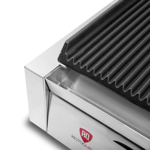 Kontakt grill pojedynczy płyty ryflowane gastronomiczny 2,2 kW Resto Quality RQK812A
