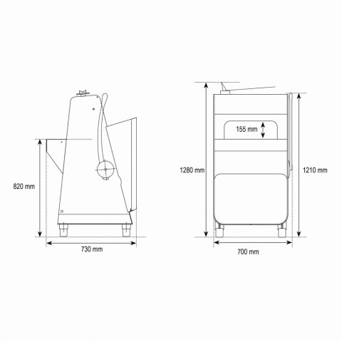 Krajalnica wolnostojąca do pieczywa piekarnicza model Mano Resto Quality Mano