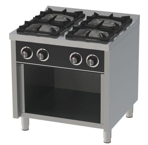 Kuchnia gazowa 4-palnikowa z szafką linia 750 moc 30,6 kW Resto Quality RQ4F750E