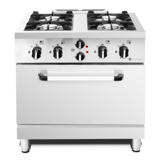 Kuchnia gazowa z piekarnikiem elektrycznym 4-palnikowa 32,4 kW Resto Quality RQ40360-4EO