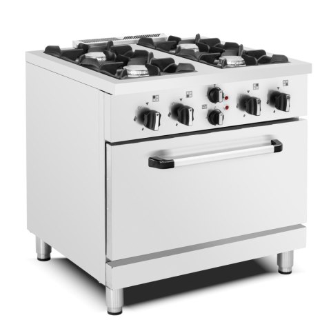 Kuchnia gazowa z piekarnikiem elektrycznym 4-palnikowa 32,4 kW Resto Quality RQ40360-4EO