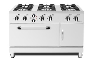 Kuchnia gazowa z piekarnikiem elektrycznym 6-palnikowa 37,4 kW Resto Quality RQ40361-6EO