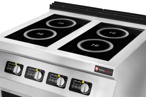 Kuchnia indukcyjna 2-palnikowa 7 kW podstawa otwarta linia 900 Resto Quality RQ.PLS.9IND010