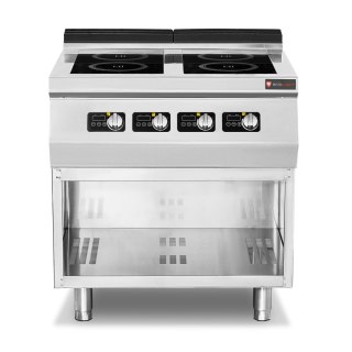 Kuchnia indukcyjna 4-palnikowa 12 kW podstawa otwarta linia 700 Resto Quality RQ.PLS.7IND020