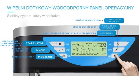 Maszyna do lodów włoskich soft niebieska chłodzenie nocne 2x6l Resto Quality RQ208C-B