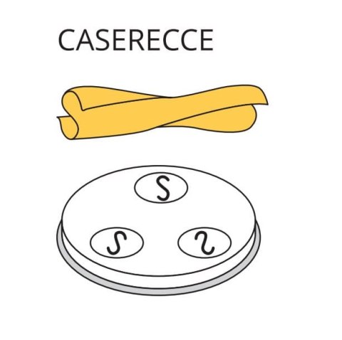 Matryca do makaronu Caserecce 9x5 mm do PF15E i MPF1.5N Resto Quality ACTRMPF13