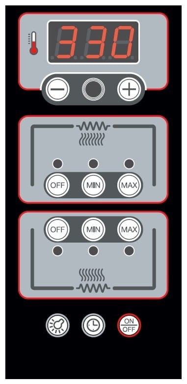 Piec do pizzy jednokomorowy cyfrowy 4x36 cm Donatello Resto Quality DN435/1 CD