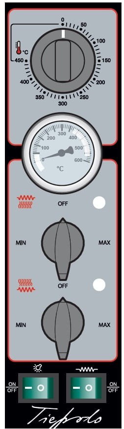 Piec do pizzy elektryczny dwukomorowy Tiepolo 6+6x36 cm Resto Quality TP635/2CM