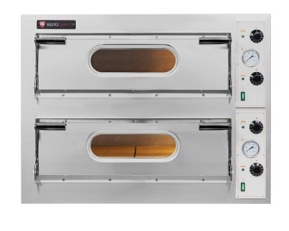 Elektryczny piec do pizzy dwukomorowy 12x36 cm szeroki Resto Quality One 66 XL/L