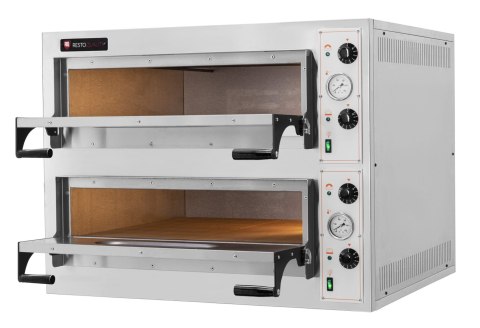 Elektryczny piec do pizzy dwukomorowy 12x36 cm szeroki Resto Quality One 66 XL/L