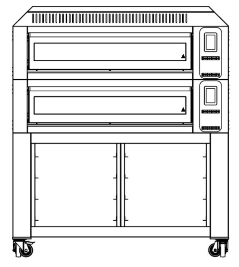 Piec elektryczny dwukomorowy podstawa z prowadnicami 16x30 cm Resto Quality COMP - 2ST L12