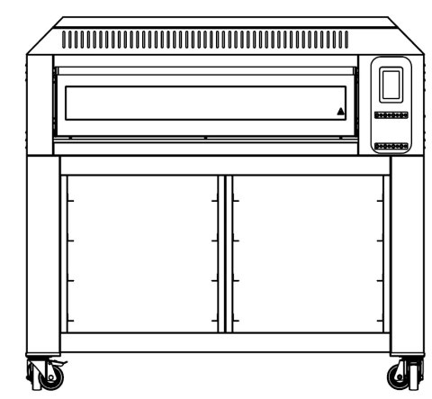 Piec elektryczny jednokomorowy podstawa z prowadnicami 8x30 cm Resto Quality COMP - 1ST L6