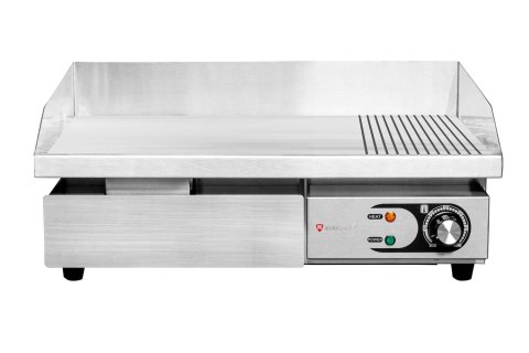 Płyta grillowa elektryczna gładko-ryflowana 3 kW 550x430x250 mm Resto Quality RQEG818-2