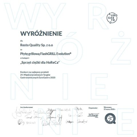 Energooszczędna płyta grillowa gładko-ryflowana nastawna Zernike Resto Quality GE5060D1C