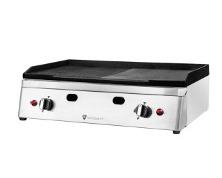 Płyta grillowa gazowa gładko-ryflowana profesjonalna 6,4 kW Resto Quality RQG30973