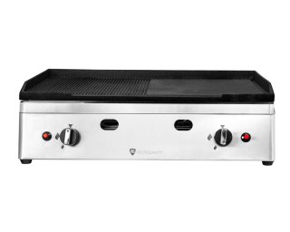 Płyta grillowa gazowa gładko-ryflowana profesjonalna 6,4 kW Resto Quality RQG30973