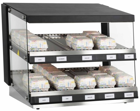 Witryna grzewcza do burgerów dwie półki 1,16 kW 800x640x685 mm Resto Quality RQBIN