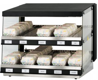 Witryna grzewcza do burgerów dwie półki 1,16 kW 800x640x685 mm Resto Quality RQBIN
