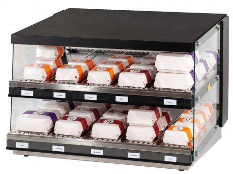 Witryna grzewcza do burgerów dwie półki 1,16 kW 953x700x691 mm Resto Quality RQBINM
