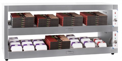 Witryna grzewcza do burgerów dwie półki 2,8 kW 1800x600 mm Resto Quality RQBINPP180