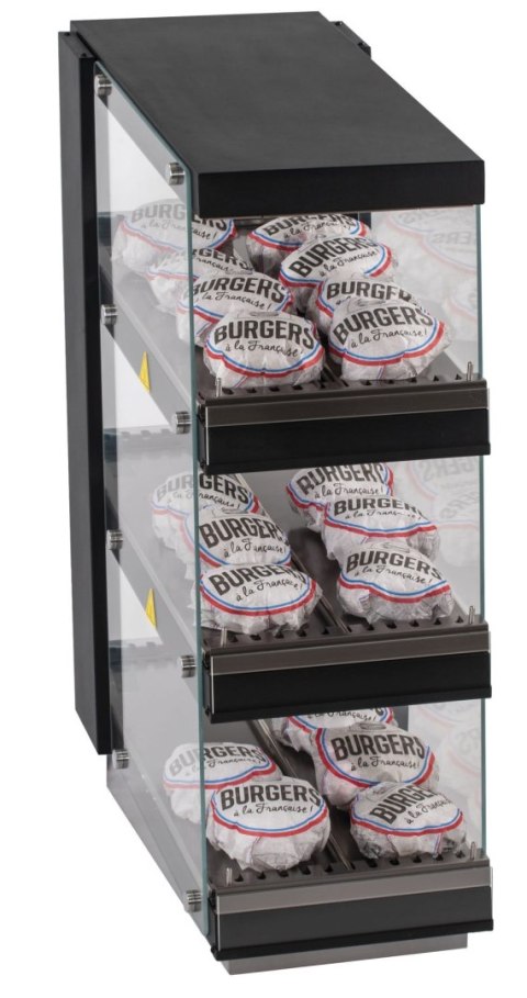 Witryna grzewcza do burgerów trzy półki 1,29 kW 350x739 mm Resto Quality RQBIN353
