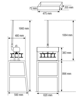 Ręczna dzielarka do ciasta Quatro 20 sztuk wsad 90-300 g Resto Quality Quatro