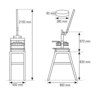 Ręczna dzielarka do ciasta SM5-30 na 30 sztuk wsad 50-170 g Resto Quality SM5-30