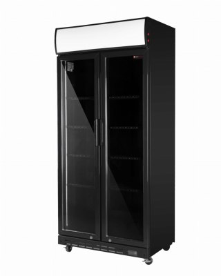 Szafa chłodnicza przeszklona czarna gastronomiczna 590 l Resto Quality RQ880H-BLACK
