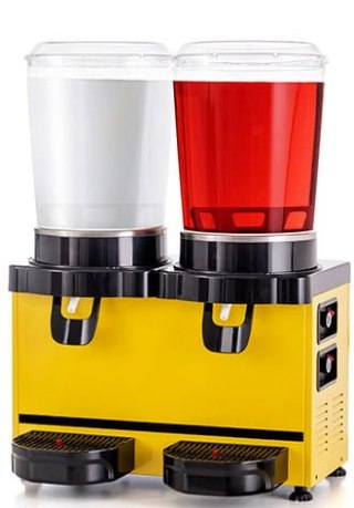 Schładzacz dyspenser napojów 2x10 l Panoramic żółty Resto Quality MM20.AY