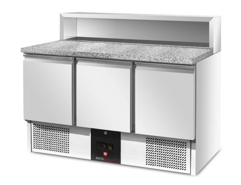 Stół chłodniczy do pizzy blat granitowy 3-drzwiowy 1367 mm Resto Quality RQPS903