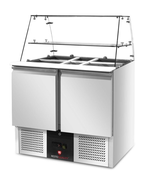Stół chłodniczy sałatkowy nadstawa szklana 2-drzwiowy 900 mm Resto Quality RQS900SQ